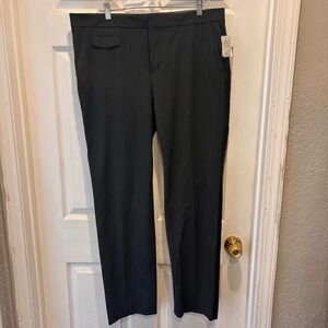 NWT Gap Women Sz 14 Boy Fit Tapered Leg Pants Black Two Way‎ Stretch Business